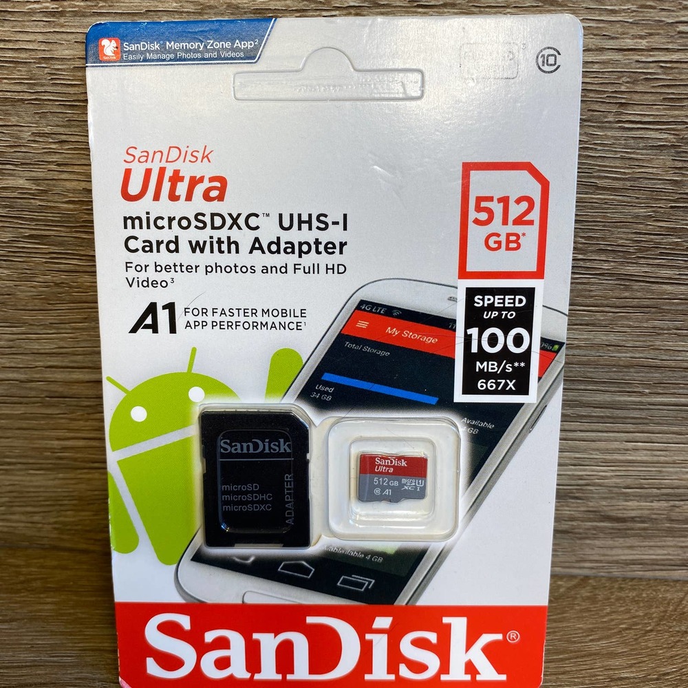 SanDisk Ultra microSDXC UHS-I Card with Adapter 512gb NEW